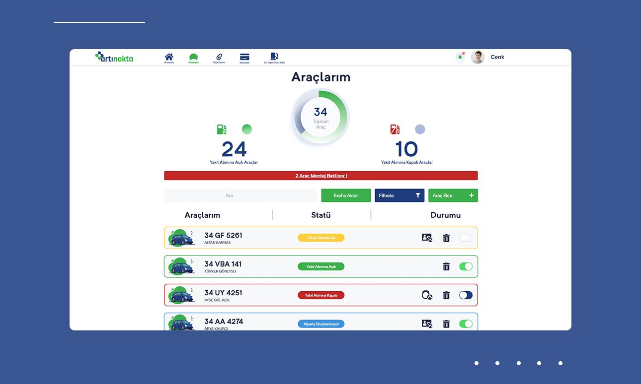 ArtıNokta — Kurumsal Yakıt Yönetimi ve Dijital Ödeme Platformu