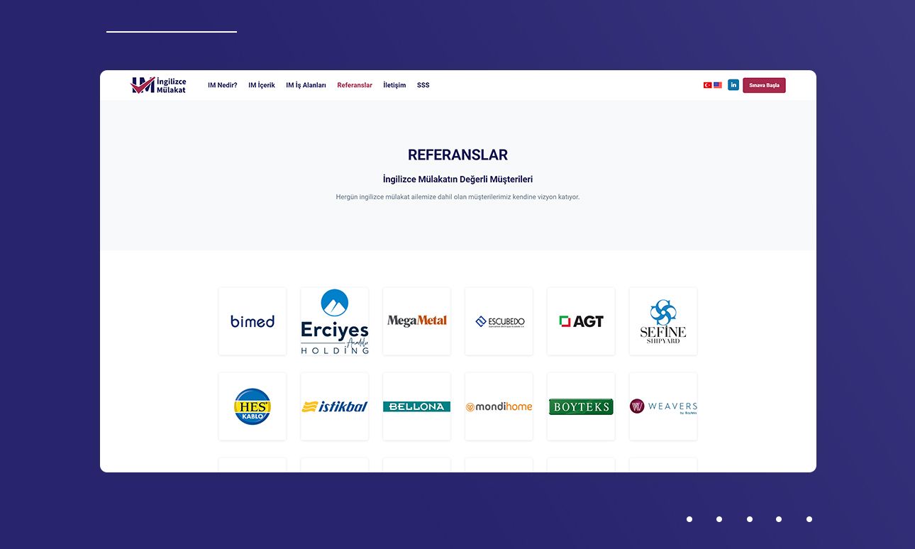 IM İngilizce Mülakat - İngilizce Seviye Tespit Platformu