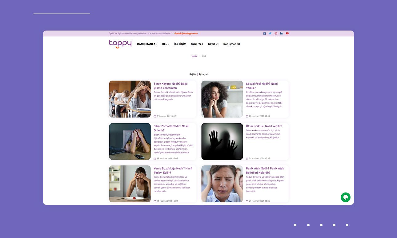 Tappy — Online Terapi & Psikolojik Destek Platformu