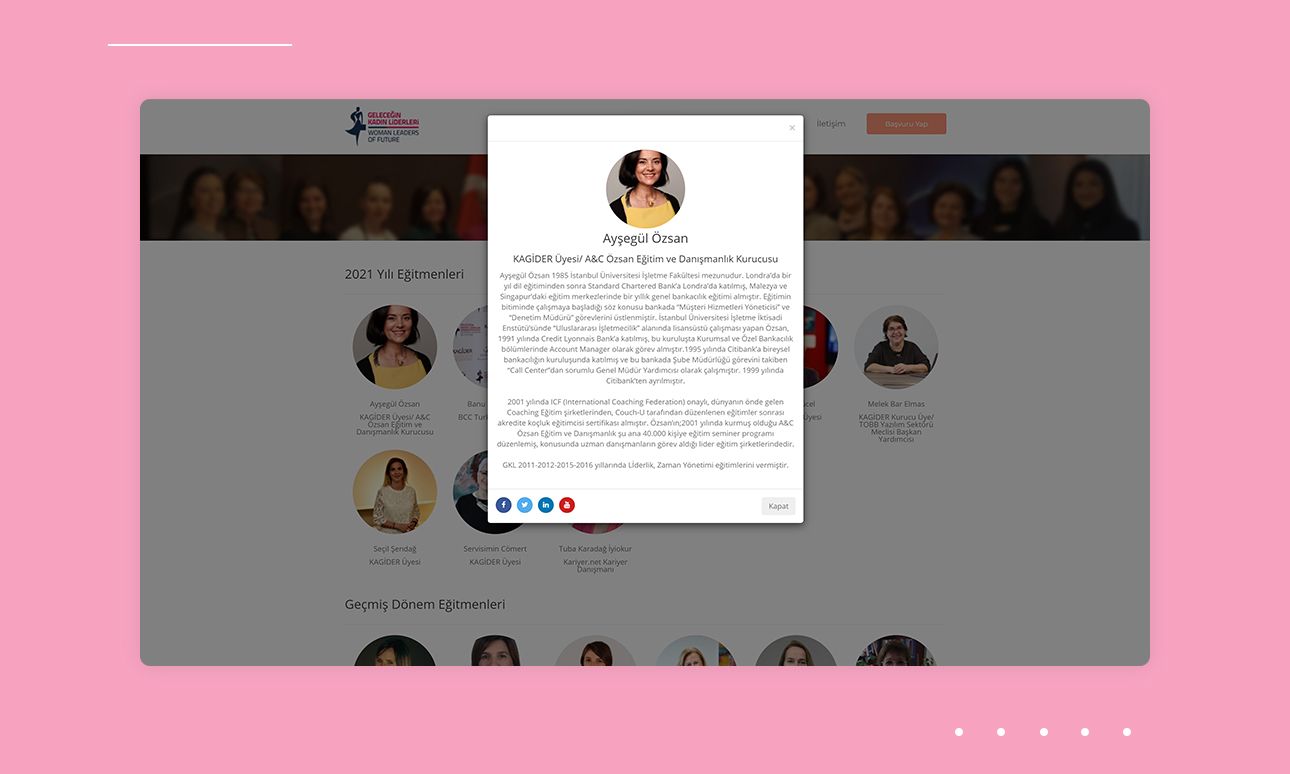 Geleceğin Kadın Liderleri Portalı: Dijital Eğitim ve Başvuru PlatformuFuture Women Leaders Portal: A Digital Platform Supporting Leadership Development
