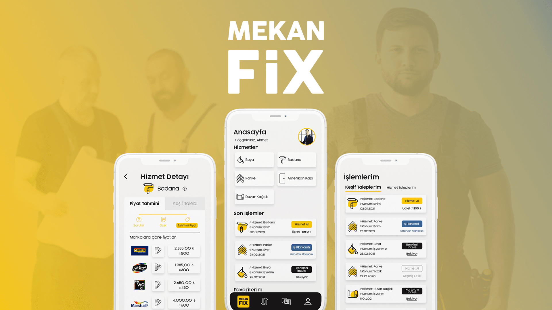 MekanFix — Talebe Dayalı Ev Hizmetleri Pazaryeri