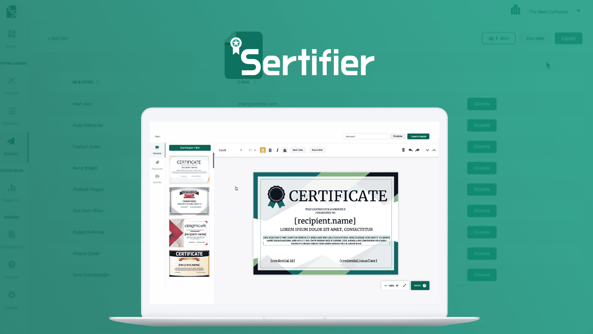 Sertifier — Akıllı Sertifika ve Dijital Rozet Platformu