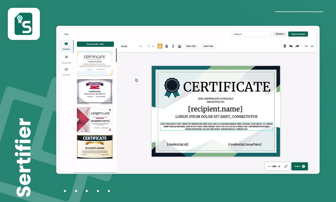 Sertifier — Akıllı Sertifika ve Dijital Rozet Platformu
