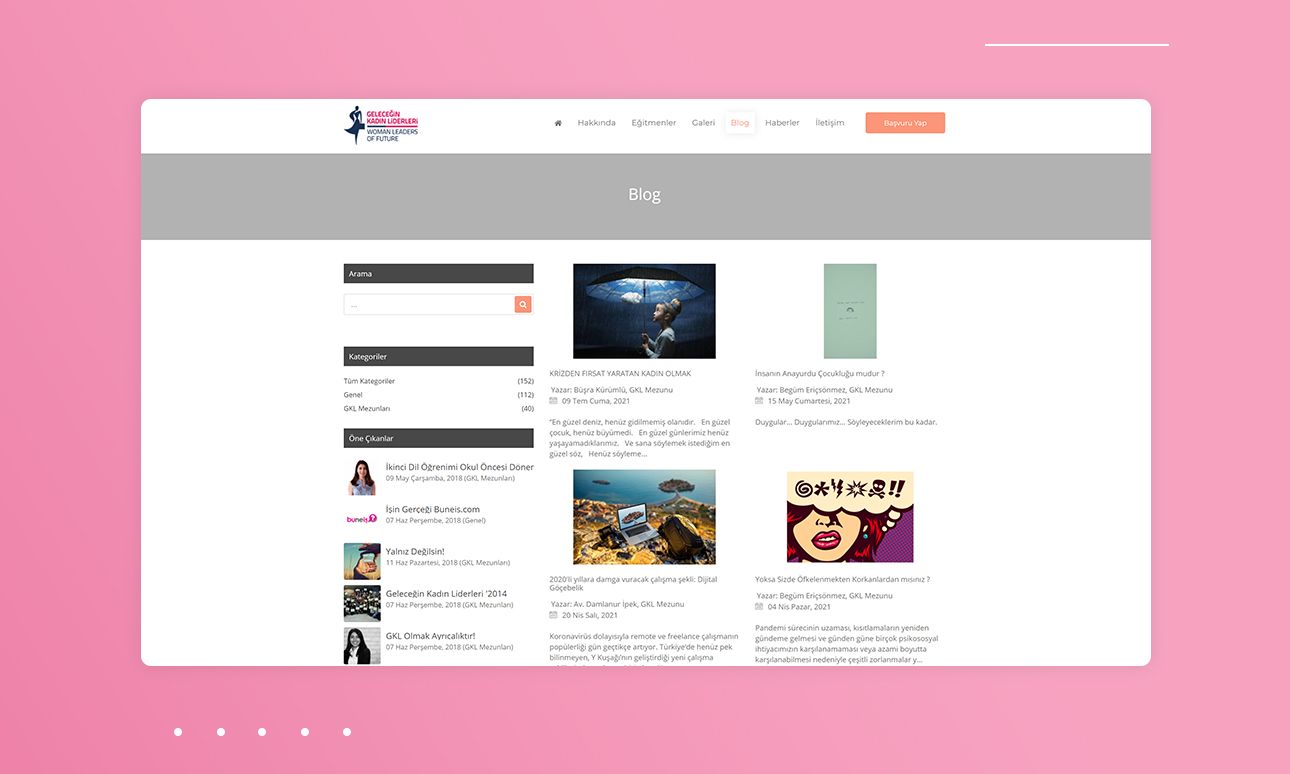 Geleceğin Kadın Liderleri Portalı: Dijital Eğitim ve Başvuru PlatformuFuture Women Leaders Portal: A Digital Platform Supporting Leadership Development