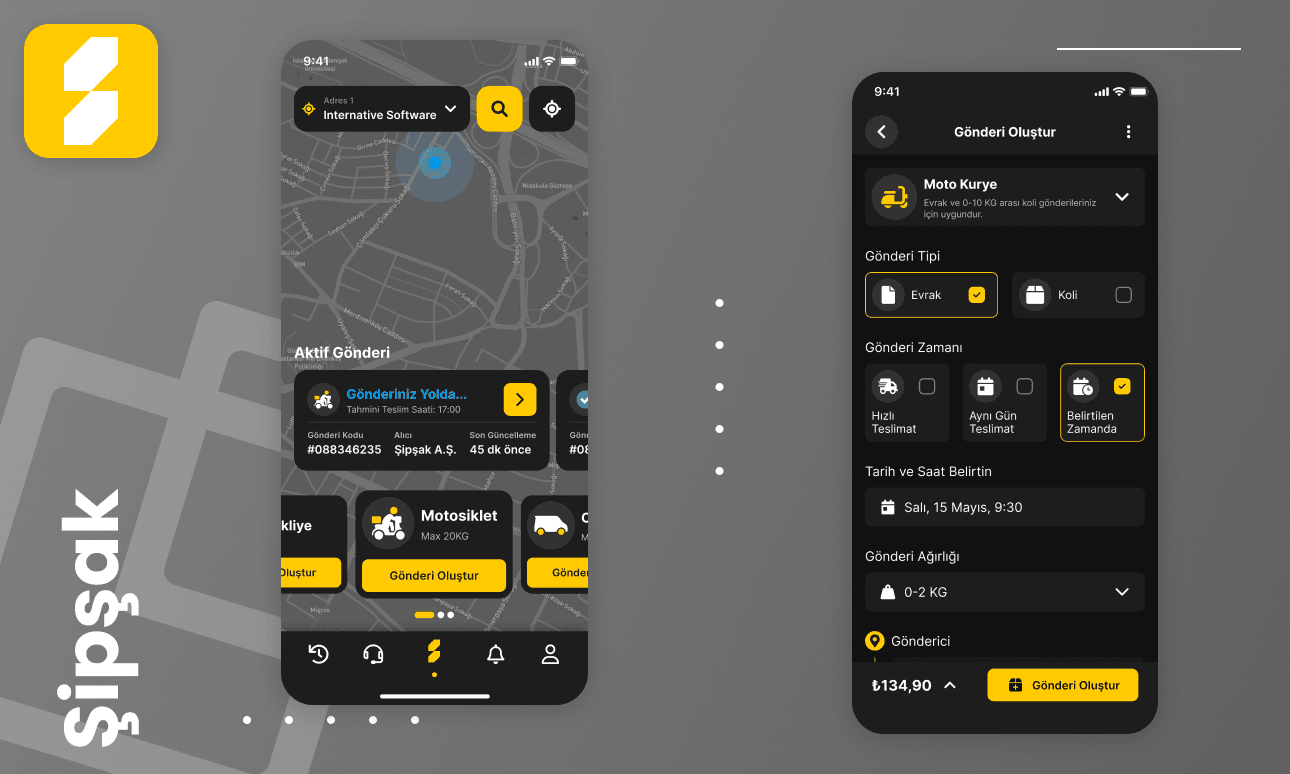 Şipşak Kurye — Hızlı Teslimat Uygulaması