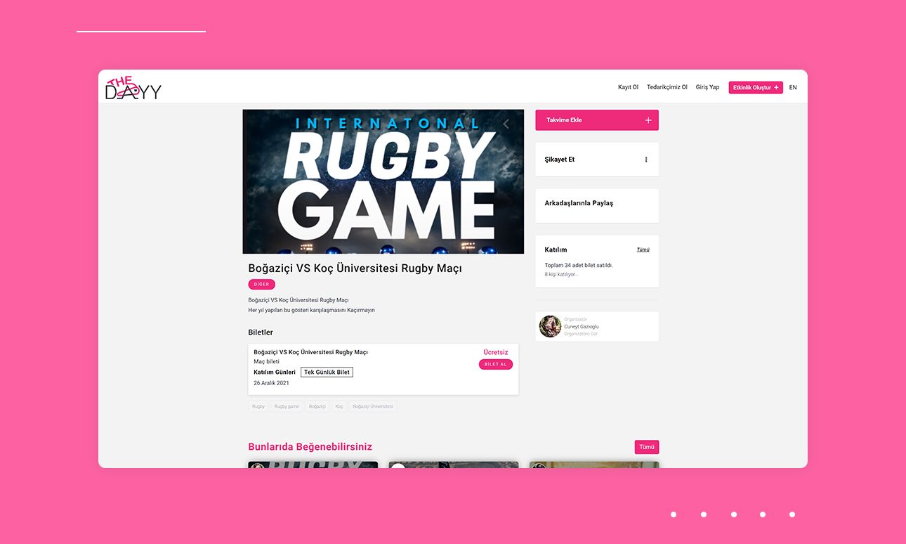 TheDayy — Sosyal Etkinlik Pazaryeri ve Topluluk Platformu