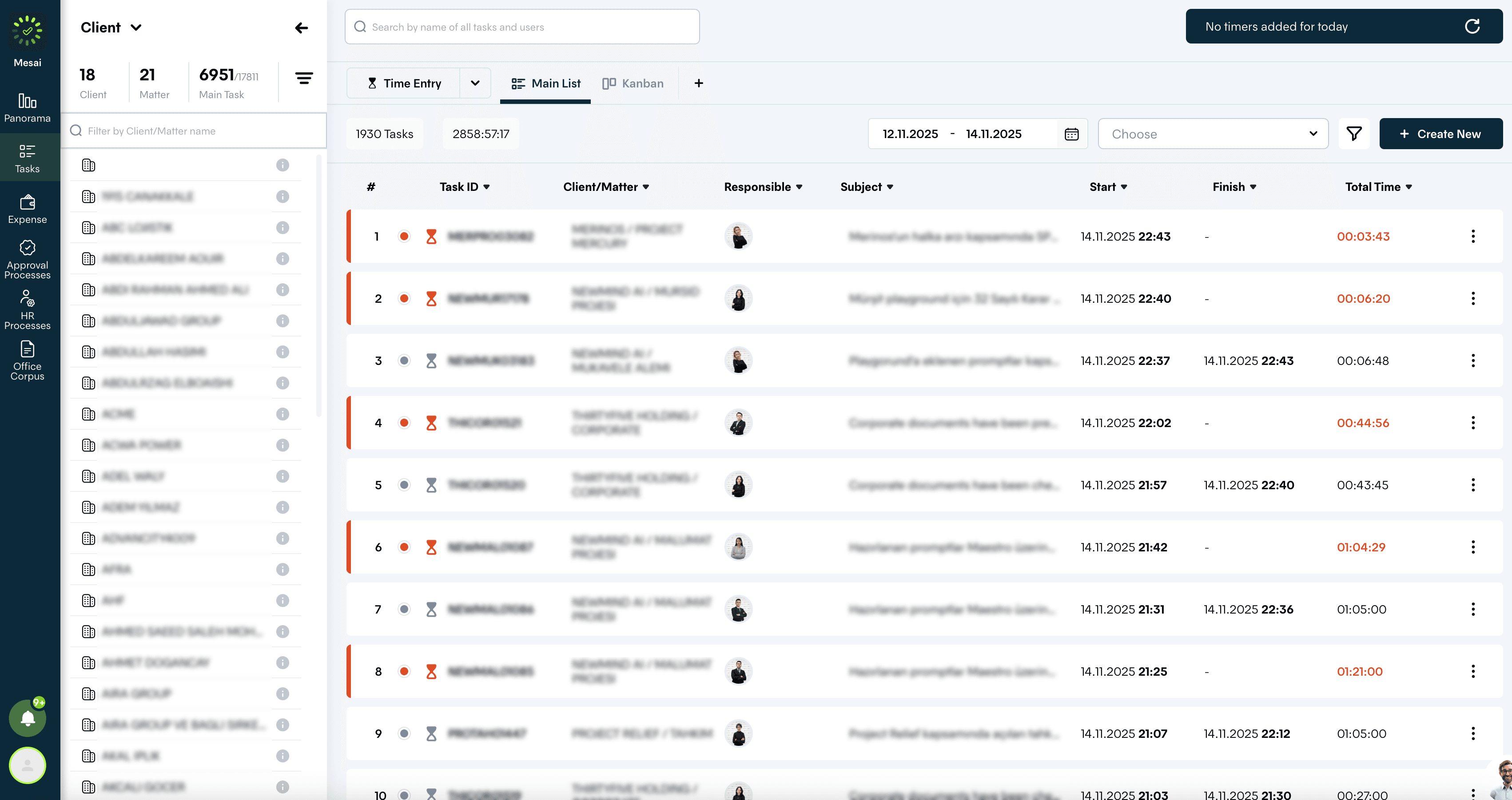 Mesaim - Zaman ve Görev Yönetimi Platformu